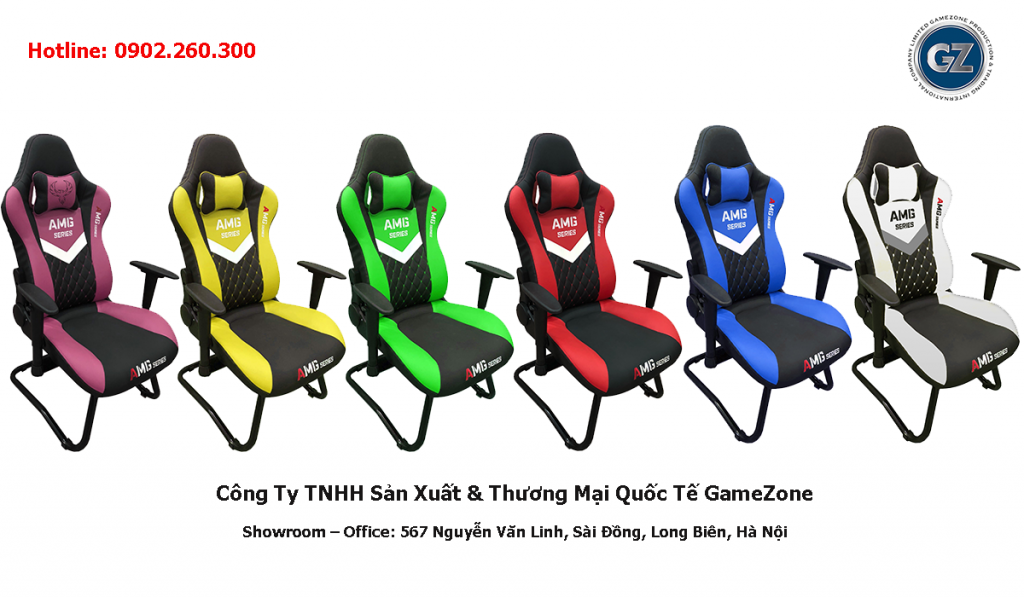 Ghế Game - GZ AMG series Chân Quỳ - Chuyên Gaming - màu tím